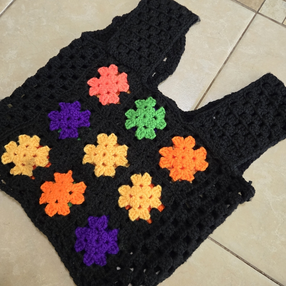 Crochet Vintage Floral Top Handmade